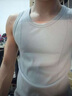 大美兔重磅310G無(wú)袖坎肩男士背心顯大夏季運動(dòng)休閑健身訓練T恤打底 白色純凈版 XL(140-170斤) 曬單實(shí)拍圖