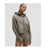 lululemon丨Scuba 女士超寬松款拉鏈連帽衫 LW3HTLS 暖褐灰 M /L 曬單實(shí)拍圖