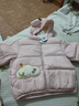 巴拉巴拉童裝兒童羽絨服寶寶女童男童2025冬裝新款嬰兒外套保暖上衣萌趣 粉色小蘋(píng)果60356-白鴨絨 100 （充絨量81g 適合2-3歲） 曬單實(shí)拍圖