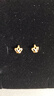 六桂福珠寶 黃金耳釘 皇冠 足金耳釘耳飾女 BE0626 約1.2g 曬單實(shí)拍圖
