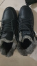 回力官方男鞋冬季新款保暖棉鞋男加絨皮面防水雪地靴男加厚保溫休閑鞋 黑色 41 曬單實(shí)拍圖