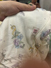 嫚熙（EMXEE）春秋季彈力絲麻棉月子服孕婦哺乳睡衣產(chǎn)婦產(chǎn)后家居服 綺幻花信-兩件套 L 曬單實(shí)拍圖
