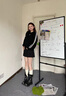 麓格立衛衣女士外套春秋款春季衣服女裝2025新款學(xué)生韓版寬松百搭慵懶風(fēng) 蝴蝶結黑色衛衣 M 曬單實(shí)拍圖