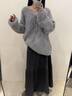 半身裙女壓褶風(fēng)琴秋冬2025新款絨感針織百褶a字傘裙百搭顯瘦咖色 咖色 均碼 80-150斤 曬單實(shí)拍圖