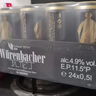 瓦倫?。╓urenbacher）黑啤啤酒500ml*24聽(tīng) 焦香濃郁 整箱裝 德國原裝進(jìn)口 中秋 蘇超 曬單實(shí)拍圖