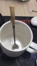 傳旗陶瓷馬克杯帶勺蓋咖啡杯牛奶杯早餐杯辦公杯男女茶杯描金白400ml 曬單實(shí)拍圖
