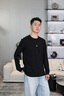 THOM BEAUTY長(cháng)袖t恤男2025秋季新款高端商務(wù)休閑刺繡內搭打底圓領(lǐng)純棉免燙黑T 黑色【門(mén)筒白色小蜜蜂】 XL 【建議70-80KG】 曬單實(shí)拍圖