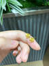 中國(guó)黃金（CHINA GOLD）黃金耳釘女足金四葉草耳釘純金耳飾首飾七夕情人節(jié)生日禮物送女友 【代寫賀卡】足金耳釘【一對(duì)】約0.86g 曬單實(shí)拍圖