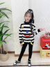 G.DUCKKIDS小黃鴨童裝兒童毛衣女童秋冬季加絨加厚女寶寶笑臉條紋打底針織衫 條紋常規款 90 建議80-90cm1歲半-2歲 曬單實(shí)拍圖