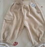 巴拉巴拉童裝兒童長(cháng)褲男女童運動(dòng)褲冬裝寶寶長(cháng)褲子休閑時(shí)尚保暖 卡其50617 100 曬單實(shí)拍圖