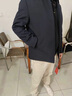 皮爾卡丹（pierre cardin）綿羊毛高端棉衣男士外套中老年爸爸裝冬季商務(wù)行政夾克加厚棉襖 藏青色 【拉鏈款】 （外口袋帶拉鏈） XL (180) 建議（140-154斤） 曬單實(shí)拍圖