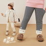 JELLYBABY【2025秋冬新品】女童打底褲秋季兒童休閑女小童保暖寶寶加絨褲子 深花灰 110 CM 曬單實拍圖