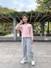 OVE女童運動(dòng)褲兒童2025新款秋裝休閑衛褲女大童春秋彎刀闊腿褲子秋季 15259灰色 140 cm 曬單實(shí)拍圖