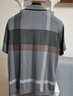 路卡迪龍【100%綿羊毛】夏季新款黃金軟羊毛彈力抑菌翻領(lǐng)商務(wù)短袖羊毛衫男 灰格 XL (52) 曬單實(shí)拍圖