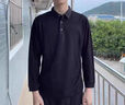 德景天純棉長(cháng)袖polo衫工作服定制logo企業(yè)銷(xiāo)售春秋季工裝文化衫翻領(lǐng)t恤 220g精梳純棉【2038-黑色】 XL 曬單實(shí)拍圖