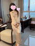 金三塔真絲睡衣女100%桑蠶絲外穿涼感兩件套睡褲居家服禮物 [熱薦]19姆米香妃色 XL 曬單實(shí)拍圖