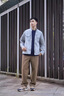 哈吉斯（HAZZYS）男裝 春秋季簡約男褲子直筒褲商務(wù)通勤長褲PHIZ系列棉彈休閑褲男 深卡其色DK 33 （175/80A） 曬單實拍圖