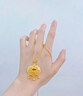 中國黃金（CHINA GOLD）黃金福字金鎖項鏈足金長命鎖吊墜嬰兒七夕情人節(jié)禮物送女朋友老婆 長命鎖項鏈 約1.7g-配紅繩 曬單實拍圖