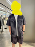 太平鳥男裝 休閑褲25夏季新款扎染中短褲 B2GCF2502 丁香紫1 35 曬單實(shí)拍圖