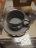 古莜輕奢咖啡杯子高檔歐式下午茶咖啡杯套裝高顏值拉花杯碟拿鐵杯淺灰 曬單實(shí)拍圖