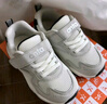 安踏童鞋男女?huà)胗變簩殞殞W(xué)步鞋秋季新款魔術(shù)貼兒童運動(dòng)鞋子1-3歲 【男加絨版】象牙白/灰/黑0056H-1 27 腳長(cháng)約16.5cm 曬單實(shí)拍圖