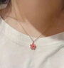 老鳳祥桃花銀項鏈女生2025新款吊墜小眾輕奢飾品教師節生日禮物女友老婆 曬單實(shí)拍圖