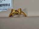 謝瑞麟（TSL） 黃金戒指開(kāi)口女款結婚蝴蝶結足金戒指YM678 約3.2克（工費750元) 曬單實(shí)拍圖