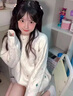 鳳蝶兒秋季針織衫女裝2025秋冬季新款日系可愛(ài)毛衣女學(xué)生針織外套上衣女 白色溫柔加厚針織衫 均碼 曬單實(shí)拍圖