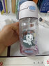 膳魔師（THERMOS）兒童水杯tritan吸管杯學(xué)生開(kāi)學(xué)必備小熊貓塑料水壺420ml紫 曬單實(shí)拍圖