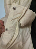 鴨鴨（YAYA）羽絨馬甲女外穿秋冬新款情侶男女同款連帽馬夾背心羽絨服外套 米白色 M /160(建議100-115斤) 曬單實(shí)拍圖