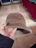 恒源祥秋冬新款女裝保暖羊毛漁夫帽母親盆帽中老年保暖遮陽(yáng)帽 藍色 均碼調節 曬單實(shí)拍圖