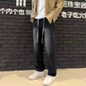 卡圖弛微喇痞帥直筒牛仔褲男春秋季美式高街潮流寬松顯瘦百搭闊腿長(zhǎng)褲子 黑灰色 XL 【建議120-140斤】 曬單實(shí)拍圖