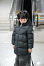 帕西爺爺兒童羽絨服加厚中長(cháng)款2025新款外套寶寶嬰男女大防風(fēng)保暖冬裝 黑色 120 cm（充絨量138g） 曬單實(shí)拍圖