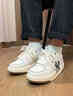 莆田純?cè)蠡?duì)情侶學(xué)長(zhǎng)板鞋復(fù)古印花增高厚底男女運(yùn)動(dòng)休閑鞋ML Mlb-象牙白 【原裝原盒】 36 曬單實(shí)拍圖