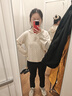 優(yōu)衣庫女裝可機洗紐花針織連帽套頭衫/25秋冬新款478871 01 乳白色 M /160/84 曬單實(shí)拍圖