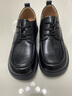 他她（TATA）女鞋2025冬商場(chǎng)同款英倫風(fēng)小皮鞋粗跟牛津鞋新款CWK04CM5 黑色 35 曬單實(shí)拍圖