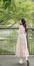 茵曼法式多巴胺風(fēng)女裝碎花印吊帶連衣裙2025夏季新品裙子 田園花 S 曬單實(shí)拍圖