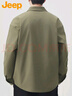 JEEP吉普長(cháng)袖襯衫男春季工裝外套男士寬松長(cháng)袖襯衣百搭男裝軍綠3XL 曬單實(shí)拍圖