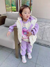 G.DUCKKIDS小黃鴨童裝女童套裝秋冬季兒童棉馬甲冬裝衣服 三件套-紫色 110 尺碼4~5歲【100-110cm】cm 曬單實拍圖