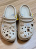 卡駱馳（crocs）女鞋厚底云朵洞洞鞋戶外休閑時(shí)尚一腳蹬沙灘鞋 206750-001 37-38 曬單實(shí)拍圖