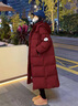 妍莉芬（yanlifen）紅色長(cháng)款棉衣羽絨棉服外套女冬季2025新款今年韓版流行本命年棉襖 紅色 XL (141斤-160斤) 曬單實(shí)拍圖