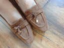 natursun經(jīng)典樂(lè )福鞋女2025年秋季新款舒適羊皮通勤小貓跟時(shí)裝單鞋 棕色 36 (230cm) 曬單實(shí)拍圖