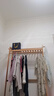 家逸（JIAYI）實(shí)木衣帽架落地衣架掛衣架臥室衣架簡(jiǎn)易衣服架立式客廳辦公室掛架 長(cháng)100cm原木色-加高款-櫸木 曬單實(shí)拍圖