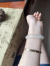巫記手鐲女冰種飄花白月光手鐲荔枝凍寬條年輕款送女友送媽媽禮物 【高冰種】62圈口【130-140斤】 曬單實(shí)拍圖