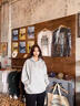 燦圖美式重磅刺繡衛(wèi)衣女春秋季新款寬松潮牌運動連帽衫外套休閑上衣服 白灰色【春秋薄款】 L 曬單實拍圖