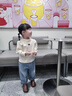 班喜迪女童長(cháng)袖t恤秋冬款2025新款洋氣加絨兒童打底衫童裝寶寶上衣冬裝 米色 90 cm 曬單實(shí)拍圖