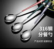 廣意316L不銹鋼分餐勺 家用吃飯勺子湯勺湯匙圓底加大調羹3支裝GY7869 曬單實(shí)拍圖