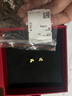 潮宏基 蝴蝶5G黃金耳釘足金耳飾時尚輕奢送女友生日禮物 計價 0.9g 一對款 含硅膠耳堵 曬單實拍圖