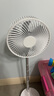 那時(shí)海折疊風(fēng)扇搖頭伸縮充電式usb家用落地扇學(xué)生辦公室桌面臺扇大風(fēng)力長(cháng)續航鋰電池風(fēng)扇無(wú)刷靜音循環(huán)扇 可搖頭-折疊伸縮充電款3節電池-白色 usb數據線(xiàn)Type-C孔 曬單實(shí)拍圖