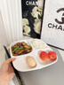 廚萬(wàn)雅密胺快餐盤(pán)商用方形四格分菜盤(pán)食堂學(xué)生打餐盤(pán)仿瓷餐具餐盒 曬單實(shí)拍圖